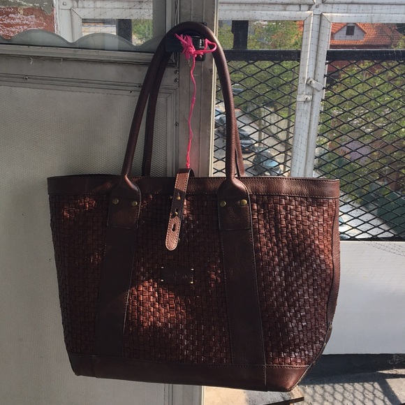 cole haan woven tote